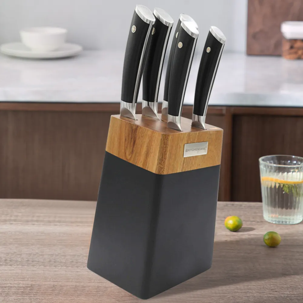 Kitchencare черный антипригарный противень для деревянный нож держатель стенд оптом кухонный нож блок