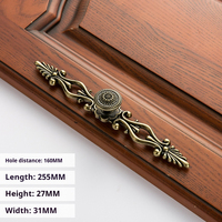 Poignées de porte et boutons de meubles en bronze antique, design européen pour armoires, tiroirs et placards, vente en gros d'usine