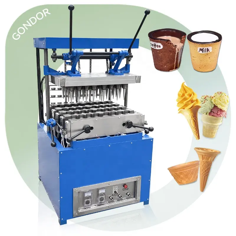 Industrial Donut Wafer Pizza Tea Coffee Maker Waffle Biscuit Icecream Edible Cup Make Ice Cream Cone Machine