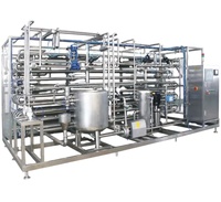 Machine tubulaire de stérilisation à la vapeur UHT Efficacité du feu vif 1000 L/H 2000 L/H 3000 L/H Pasteurisateur de tube de lait pour boisson de jus