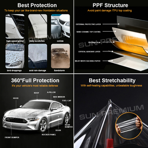 Película Protectora de <span class=keywords><strong>Pintura</strong></span> TPU PPF Negra Mate Transparente de Alta Calidad Personalizada para Autos en EE. UU., Rollo de Película Protectora de <span class=keywords><strong>Pintura</strong></span> TPH PPF para Envoltura de Autos - Product Image 3