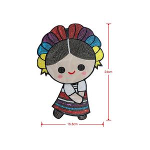 Shenglan Offre Spéciale main mauvais œil patchs à paillettes fer sur patchs pour vêtements grand Applique broderie Patch pour bricolage couture Jeans - Product Image 6