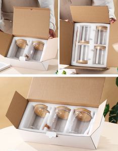Elegant High Borosilicate Glass Storage Jar with Airtight Bamboo Lid Stackable Food Container Canister for <b>Pantry</b> Storage - Product Image 6