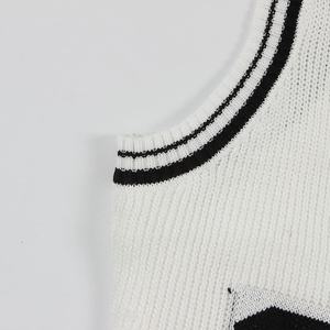 Été Y2k Décontracté Chic Tricot Côtelé Lettre Personnalisée Logo Imprimé Débardeur Sans Manches Tricoté Bodycon <span class=keywords><strong>Mini</strong></span> Robe pour Femmes Dames - Product Image 6