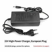 Chargeur de batterie au lithium 21V pour perceuse sans fil, adaptateur de charge rapide, sortie 37,8W, protection contre les surcharges, garantie 1 an