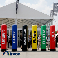 Colonne gonflable réutilisable Airvon pour l'affichage d'entrée d'événements dans les centres commerciaux