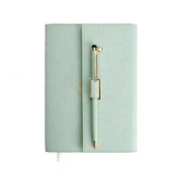 Werksseitig Individueller Logo-Druck Nachfüllbares Leder-Notizbuch A5 Rosa Mädchen-Design Magnetverschluss Journals Schreibwaren Büro-Planer