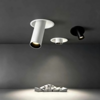 Personnalisé 180 °   Spot LED encastré orientable anti-éblouissement CRI90+ avec boîtier en aluminium et angle de faisceau réglable pour intérieur