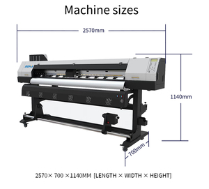 Máquina impresora de tela eco-solvente de impresión 1,8 m/3,2 M Digital Flex Banner lienzo póster coche envoltura vinilo impresión con XP600 - Product Image 2