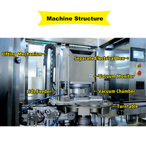 Automatische Vacuümconservenmachine Ingeblikte Gele Perzik Ananas Auto Vacuüm Blik Sluitmachine - Product Image 4