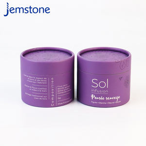 Caja de tubo de Papel kraft con logotipo personalizado ecológico, tubo de embalaje de papel reciclado - Product Image 2