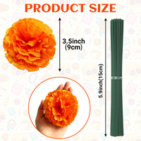 Têtes de fleurs artificielles en plastique orange et œillets pour DIY, style rétro, pour décoration de mariage et de maison, vente en gros d'usine