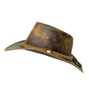 Sombreros de Cuero PU Personalizados al por Mayor para Hombre, Estilo Occidental a la Moda, Personalizables, de Secado Rápido, Transpirables, para Montar a Caballo al Aire Libre - Product Image 5