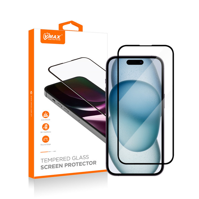 High Quality Anti-scratch HD Clear 2.5D Silkprint Tempered Glass Screen Protector for Iphone 15 14 13 12 Accept OEM Custom