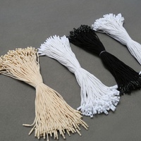 Chine usine directe durable coton joint cordon balle forme étiquette volante chaîne pour vêtements et chaussures avec clip en plastique