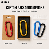 Mosquetón de Aleación de Aluminio en Forma de D, Anodizado, para Exteriores, para Mochila, Llavero, Camping, Carga de 20 kg, 9 Colores, Personalizable OEM