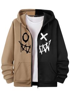 Hoodies for <b>Men</b> Zip up <b>Hoodie</b> Drawstring Casual Long Sleeve Pocket Hooded Sweatshirts - Product Image 4