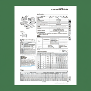 โต๊ะสไลด์ลม MXS16-40BT นิวเมติกส์ SMC - Product Image 1