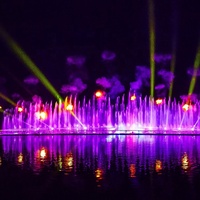 Fuente de Agua Musical Grande para Exteriores con Espectáculo de Luces Láser RGB, Equipo para Proyectos de Paisajismo en Parques, Plazas y Ciudades, en Venta