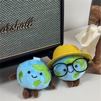 Porte-clés tendance en peluche planète Terre, adorable poupée planète, breloque souple pour sac, mini globe de dessin animé pour sacs à dos, clés de voiture et cadeaux quotidiens
