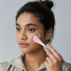 Pinceau de maquillage en silicone plat double face pour anticernes et fond de teint, nettoyage du visage, emballage cosmétique - Product Image 3