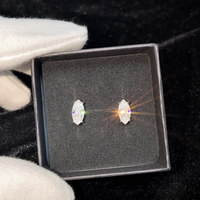 Boucles d'oreilles personnalisées en argent sterling 925 avec moissanite marquise GRA VVS couleur D pour femmes et hommes, testées au diamant