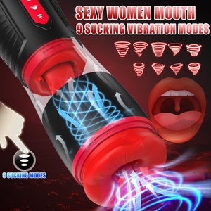 Masturbatore Automatico a Forma di Lingua per Uomo, Giocattolo per Adulti, Pompa per Pene con 9 Modalità di Vibrazione e 9 Modalità di Suzione - Product Image 5