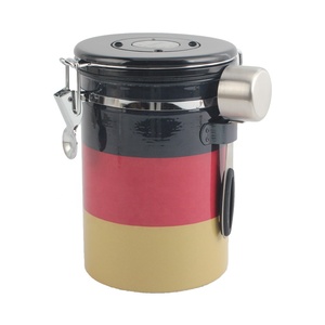 <b>Coffee</b> Storage Jar 1.8L Airtight Stainless Steel Kitchen Food Storage Container <b>Coffee</b> <b>Canister</b> with Spoon - Product Image 1