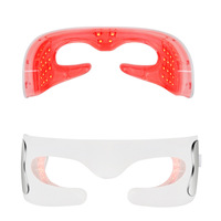 Masque oculaire LED portable 77g avec logo personnalisé, masseur oculaire pour usage domestique, rechargeable, lumière rouge vibrante, soin des yeux, appareil de massage LED, appareil de beauté