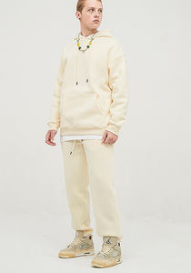 <span class=keywords><strong>Felpa</strong></span> con <span class=keywords><strong>Cappuccio</strong></span> Larga da <span class=keywords><strong>Uomo</strong></span> per Autunno e Inverno con Pile Spesso e Felpe in Cotone da 350G - Product Image 4