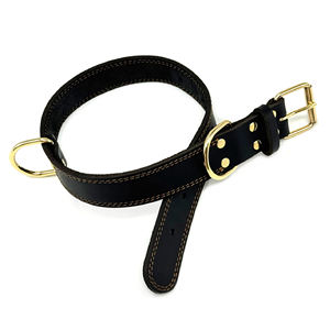 Echtes Leder Hundehalsband Langlebig Komfortabel Verstellbar Klassischer Stil - Product Image 3