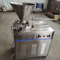 Machine à farcir les saucisses automatique à vide verticale de 15 l, machine à farcir les saucisses pneumatique à vide avec machine à clipper les saucisses