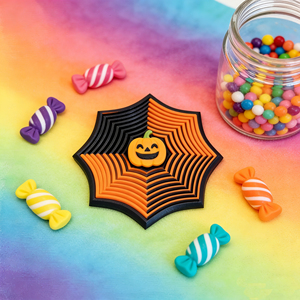 Giocattolo Antistress a Forma di <span class=keywords><strong>Ragnatela</strong></span> di Halloween Stampato in 3D, Bicolore, in PLA PETG FDM, Prezzo di Fabbrica - Product Image 3