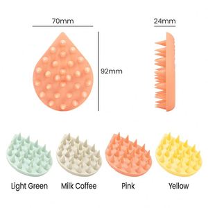 Factory OEM Silicone Scalp Massager <b>Brush</b> Soft Shampoo Scrubber Deep Cleaning Hair Washing Exfoliating Tool - Product Image 6