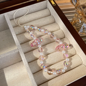Corde anti-perte lanière acrylique cristal perle nuages perlé <span class=keywords><strong>chaîne</strong></span> de <span class=keywords><strong>téléphone</strong></span> portable pour les femmes <span class=keywords><strong>téléphone</strong></span> breloque sangle lanière bijoux - Product Image 6