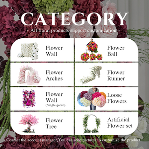 <span class=keywords><strong>Arreglos</strong></span> Florales Artificiales de Color Rojo Intenso, Ideales <span class=keywords><strong>para</strong></span> Fondos de Ceremonias de Boda y Decoraciones de Bienvenida - Product Image 5