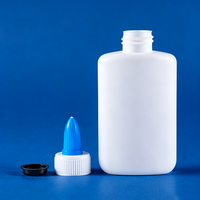 Bouteille de colle en plastique HDPE personnalisable avec bouchons à vis bleus, de 120 ml à 1000 ml, flacon vide à presser pour impression, emballage