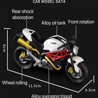 1/18 maison enfants en plastique décor de voiture tout-terrain Collection de véhicules bureau modèle jouet moulé sous pression moto Simulation Portable
