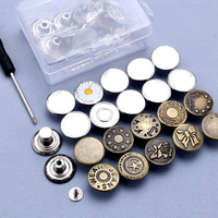 Boutons en métal en acier inoxydable de qualité supérieure, durables, avec boucle de réglage de taille en T, décoratifs pour vêtements, pantalons et denim