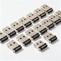Connecteur Micro-USB-B-Femelle-SMD 7,5x5,6mm pour télécommunications, plaqué or