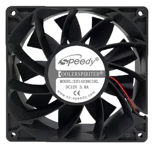 Hızlı gelişmiş performans bıçak şekli eksenel akış endüstriyel fan 140x140x50mm 12v 24v su geçirmez havalandırma egzoz fanı