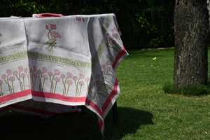 ผ้าปูโต๊ะพิมพ์ลายดอกไม้ทำจากผ้าลินินขนาด60x90นิ้ว - Product Image 3