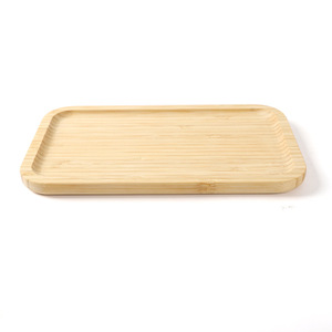 Juego de bandejas rectangulares de dos piezas, bandeja decorativa de bambú de estilo nórdico minimalista, decoración para el hogar, certificación internacional. - Product Image 2