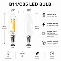 Approvisionnement direct usine – Ampoules LED personnalisées C35 CA35, type bougie, transparentes, givrées, blanc laiteux, certifiées CE, OEM ODM, pour éclairage domestique et hôtelier