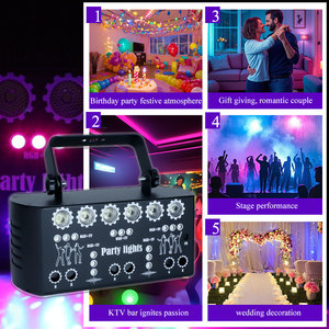 Stocks locales 27 Eyes Stage Light Dj Laser Light Rgb Beam Ravelight Control remoto Sonido activado para Weeding Show Events Club - Product Image 4