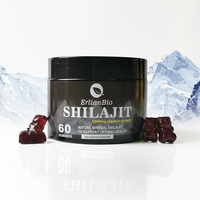 Gommes de Shilajit pour hommes et femmes, Shilajit Ashwagandha, riche en oligo-éléments, acide fulvique pour l'énergie, la force et l'immunité
