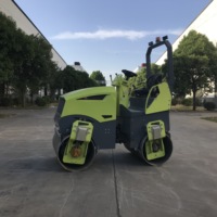 Vente flash : rouleau compresseur vibratoire à tambour unique en acier de 1 tonne avec moteur à engrenages, pompe et système entièrement hydraulique