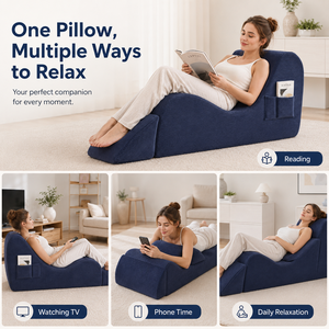 Fauteuil <span class=keywords><strong>de</strong></span> yoga en mousse haute densité, canapé paresseux pour deux personnes, chaise <span class=keywords><strong>de</strong></span> sol compressible avec soutien lombaire pour salon et chambre à coucher - Product Image 4