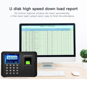 2.4 inch TFT hiển thị thời gian ghi âm vân tay hệ thống tham dự machiane mà không cần phần mềm - Product Image 6