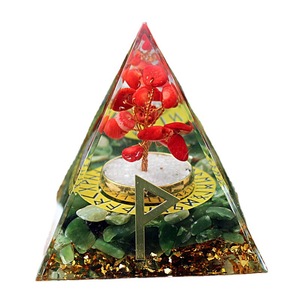 Kogiya <b>Crystal</b> <b>Tree</b> Pyramid Ornament Joy Rune Laser Engraved Home Decoration Collectible Gift - Product Image 5